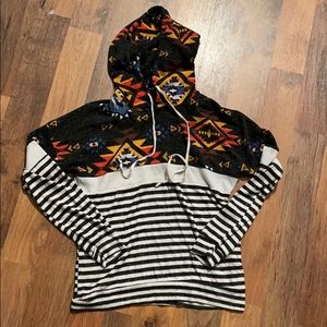 Aztec Print Hoodie